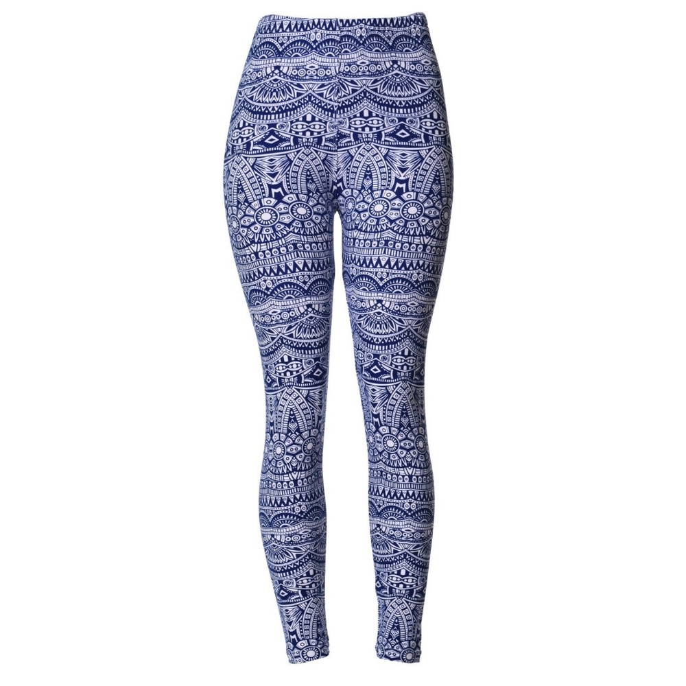 Printed Brushed Leggings- Beautiful Atlantis